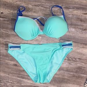 Teal Strappy Bikini